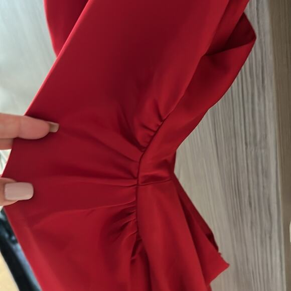 NWT REVOLVE & MINIMALIST lovers COMMENSE cowl neck cross back maxi satin dress M - Picture 7 of 11